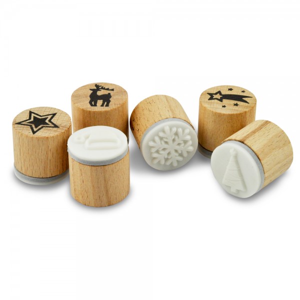 16 Tampons En Bois Vintage – Motifs Univers, Lune, étoiles, Pour Scrapbooking Et Créations DIY - 3