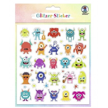 Glitzer-Sticker Monster,...