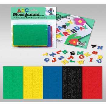 Moosgummi Buchstaben
