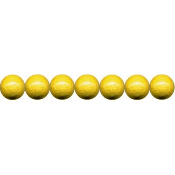 Holzkugeln 12mm mit Loch, gelb